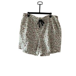 Lane Bryant floral pull on tie shorts Plus size 18/20 feminine chic
